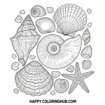 Beach coloring pages for adults printable