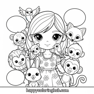 Beautiful woman coloring pages