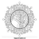 Beauty and the beast coloring pages for adults