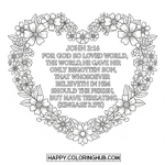 Bible coloring pages free printable john 3:16 king james
