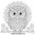 Big eyed animal coloring pages