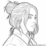Billie eilish coloring pages