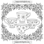Black and white colouring pages for adults