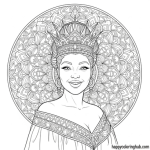 Black girl coloring pages for adults