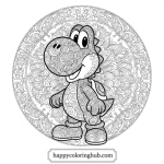 Black yoshi coloring pages