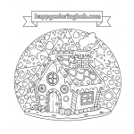 Blank gingerbread house coloring pages