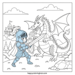 Blue boys coloring book pages