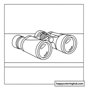 Bold and easy binoculars coloring page