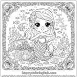 Bold and simple ocean life coloring sheets