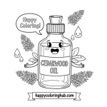 Bold line essential oils coloring sheets
