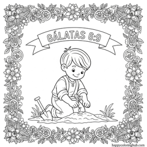 Boy bible verse coloring pages spanish