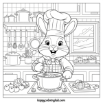Bunny coloring pages for adults