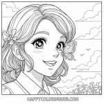 Butterfly coloring sheet