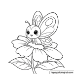 Butterfly printable coloring pages