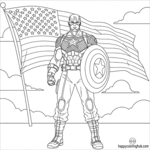 Captain america coloring