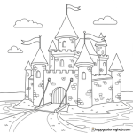 Castle coloring page