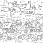 Christmas card writing coloring pages