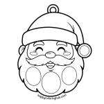 Christmas ornament coloring page cut out