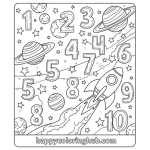 Coloring by number pages for kids