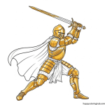 Coloring page golden knights