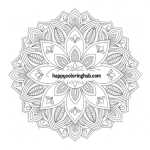 Coloring pages flower mandala