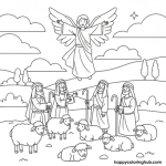 Coloring pages for kids religious christmas