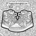 Coloring pages jordans shoes