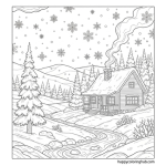 Coloring pages of cabin or barns for adults pdf free download
