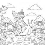 Coloring pages of fairy gardens