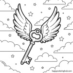 Coloring pages of keys free