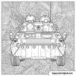 Coloring pages of military vehicles