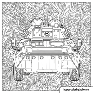 Coloring pages of military vehicles