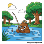 Coloring pages poop emoji