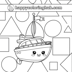 Coloring pages yacht