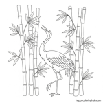 Crane coloring page