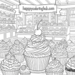Cupcake coloring sheets