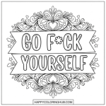 Cursing coloring pages for adults