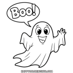 Cute halloween pages to color