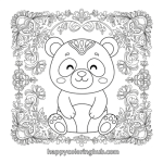 Cute kawaii coloring pages