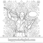Deadpool adult coloring pages
