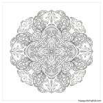 Detailed adult coloring