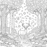 Detailed landscape coloring pages for adults