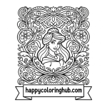 Disney princess adult coloring pages
