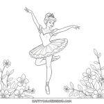 Disney printable ballerina coloring pages princess