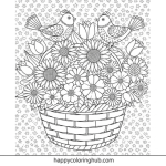 Easy farmer s market basket coloring page