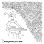 Elf on the shelf christmas coloring pages