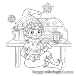 Elf on the shelf coloring pages free printable