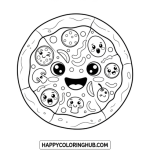 Emoji clipart black and white coloring pages
