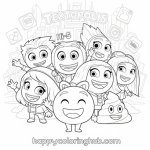 Emoji movie coloring pages printable