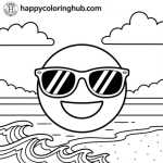 Emoji pictures coloring pages